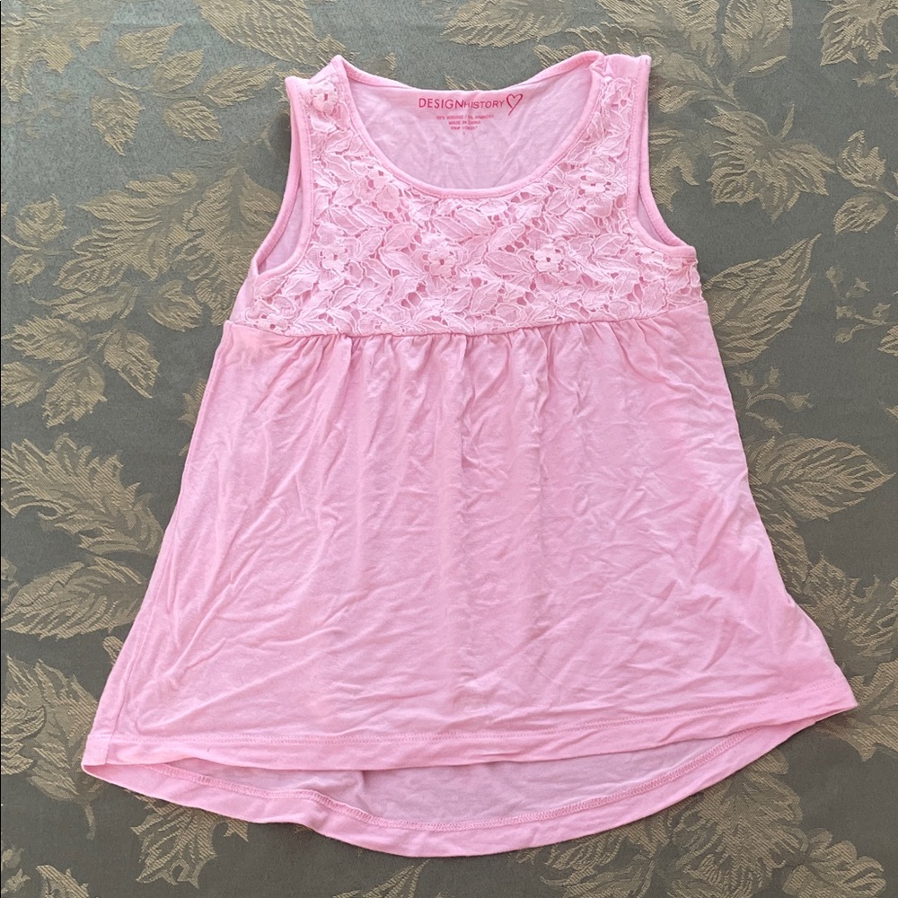 Design History Light Pink Sleeveless Top